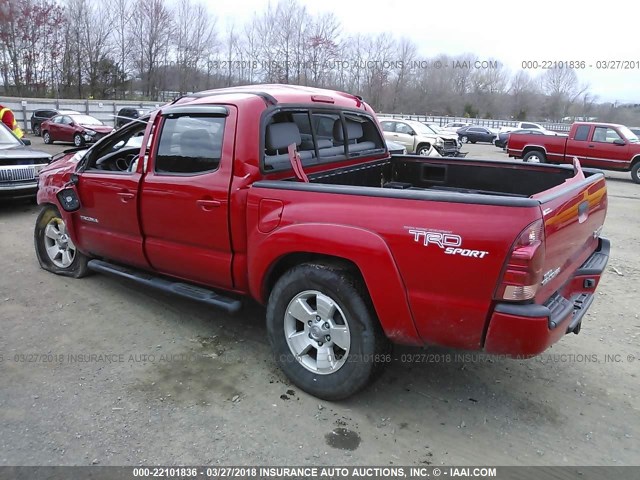 5TEJU62N68Z587188 - 2008 TOYOTA TACOMA DOUBLE CAB PRERUNNER RED photo 3