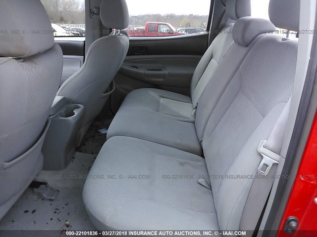 5TEJU62N68Z587188 - 2008 TOYOTA TACOMA DOUBLE CAB PRERUNNER RED photo 8