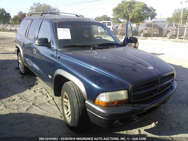 1B4HR38N82F167195 - 2002 DODGE DURANGO SPORT/SXT BLUE photo 1