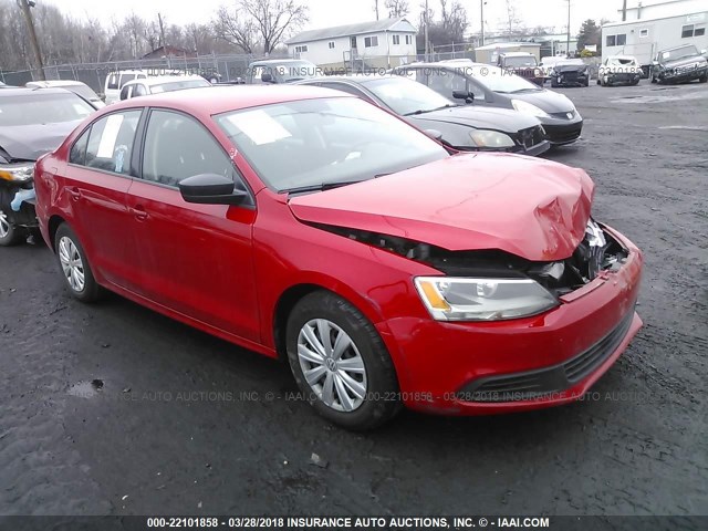 3VW2K7AJ7DM223719 - 2013 VOLKSWAGEN JETTA S RED photo 1