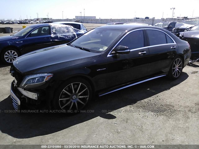 WDDUG7JB7FA146233 - 2015 MERCEDES-BENZ S 63 AMG BLACK photo 2