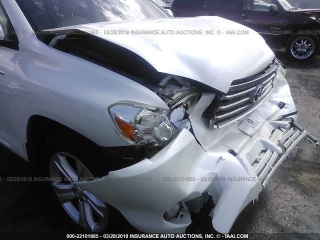 JTEES42A182072382 - 2008 TOYOTA HIGHLANDER LIMITED WHITE photo 6