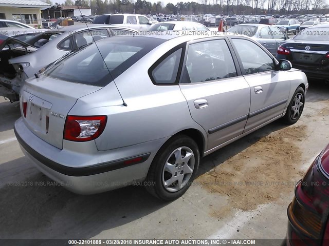 KMHDN56DX6U201055 - 2006 HYUNDAI ELANTRA GLS/GT/LIMITED SILVER photo 4