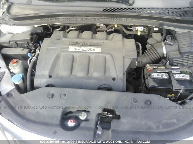 5FNRL38729B028849 - 2009 HONDA ODYSSEY EXL ვერცხლისფერი ფოტო 10