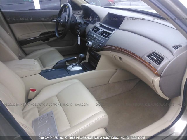 1HGCP26868A099769 - 2008 HONDA ACCORD EXL GOLD photo 5