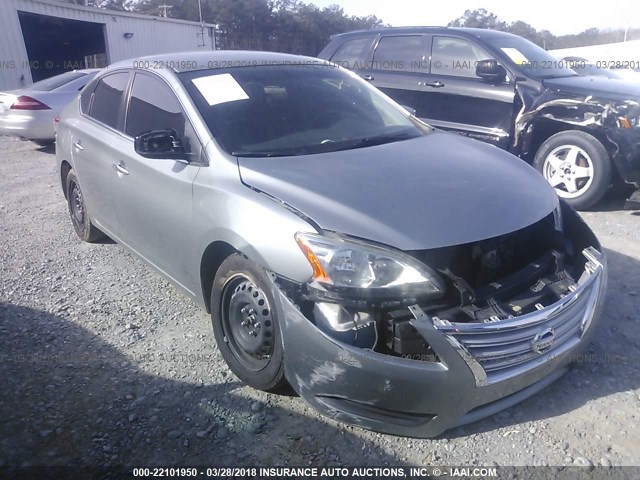 3N1AB7AP9DL615905 - 2013 NISSAN SENTRA S/SV/SR/SL GRAY photo 1