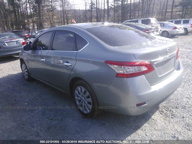 3N1AB7AP9DL615905 - 2013 NISSAN SENTRA S/SV/SR/SL GRAY photo 3