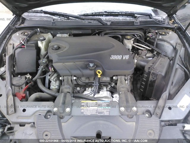 2G1WC5EM0A1167015 - 2010 CHEVROLET IMPALA LTZ GRAY photo 10