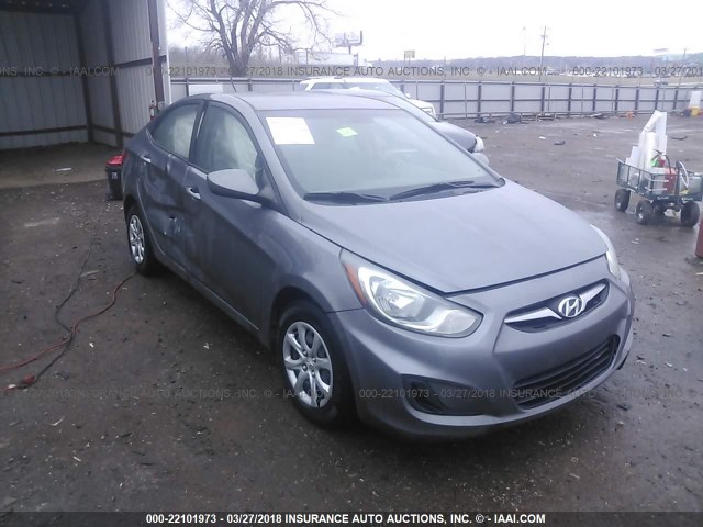 KMHCT4AE0DU524667 - 2013 HYUNDAI ACCENT GLS/GS SILVER photo 1