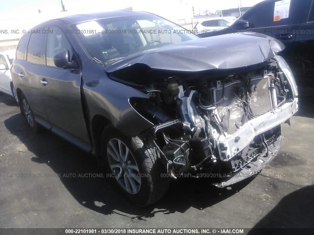 5N1AR2MN4EC704764 - 2014 NISSAN PATHFINDER S/SV/SL/PLATINUM 灰色 照片 1
