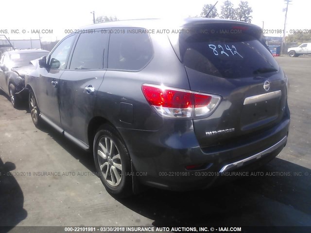 5N1AR2MN4EC704764 - 2014 NISSAN PATHFINDER S/SV/SL/PLATINUM 灰色 照片 3