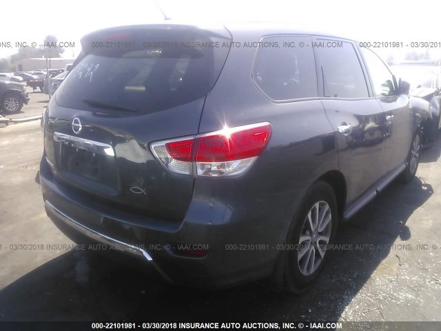 5N1AR2MN4EC704764 - 2014 NISSAN PATHFINDER S/SV/SL/PLATINUM 灰色 照片 4