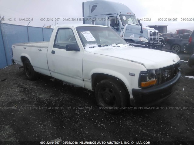 1B7FL26X0TS624567 - 1996 DODGE DAKOTA WHITE photo 1