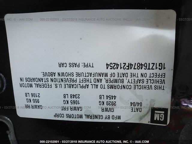 1G1ZT64874F214254 - 2004 CHEVROLET MALIBU MAXX LS MAROON photo 9