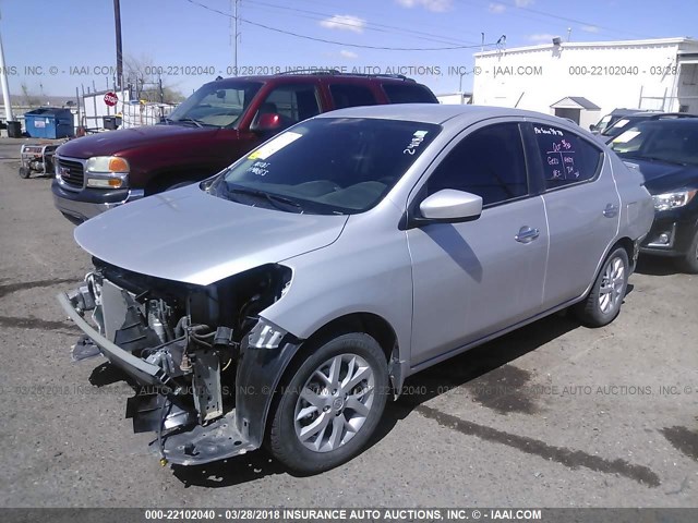 3N1CN7AP7HL816837 - 2017 NISSAN VERSA S/S PLUS/SV/SL SILVER photo 2