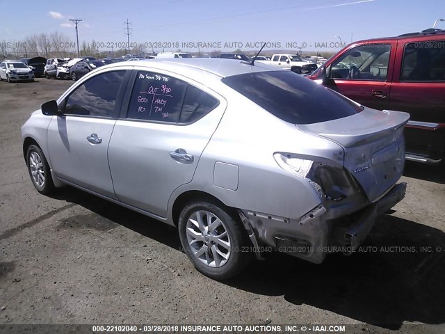 3N1CN7AP7HL816837 - 2017 NISSAN VERSA S/S PLUS/SV/SL SILVER photo 3