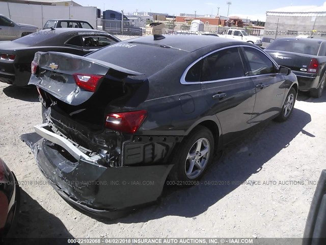 1G1ZB5ST4HF105065 - 2017 CHEVROLET MALIBU LS 灰色 照片 4