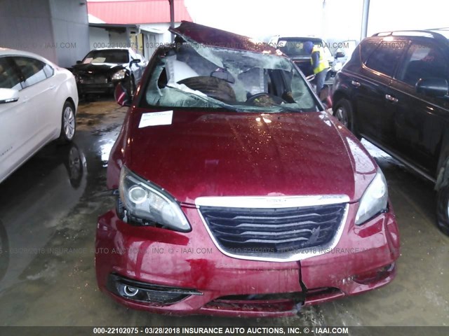 1C3CCBBG4DN754722 - 2013 CHRYSLER 200 TOURING MAROON photo 6