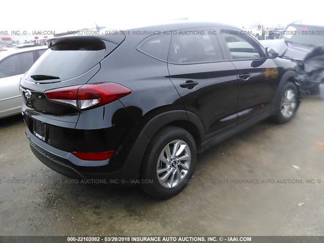 KM8J23A46HU464783 - 2017 HYUNDAI TUCSON SE BLACK photo 4