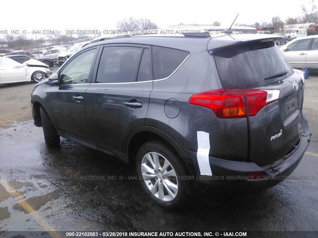 JTMDFREV7FD109176 - 2015 TOYOTA RAV4 LIMITED GRAY photo 3