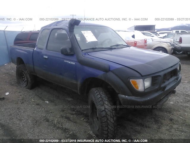 4TAWM72N6VZ262717 - 1997 TOYOTA TACOMA XTRACAB BLUE photo 1