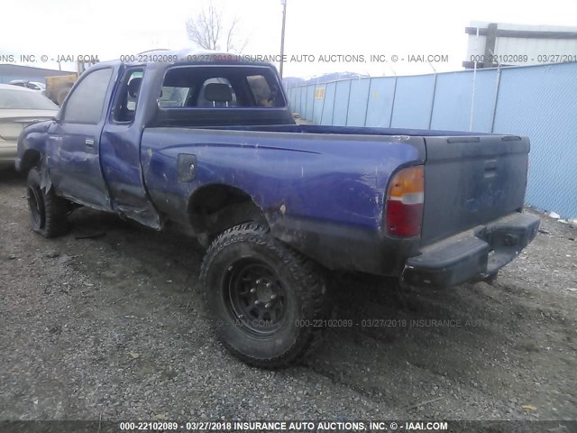 4TAWM72N6VZ262717 - 1997 TOYOTA TACOMA XTRACAB BLUE photo 3