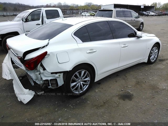 JN1BV7AR3EM697621 - 2014 INFINITI Q50 PREMIUM/SPORT WHITE photo 4