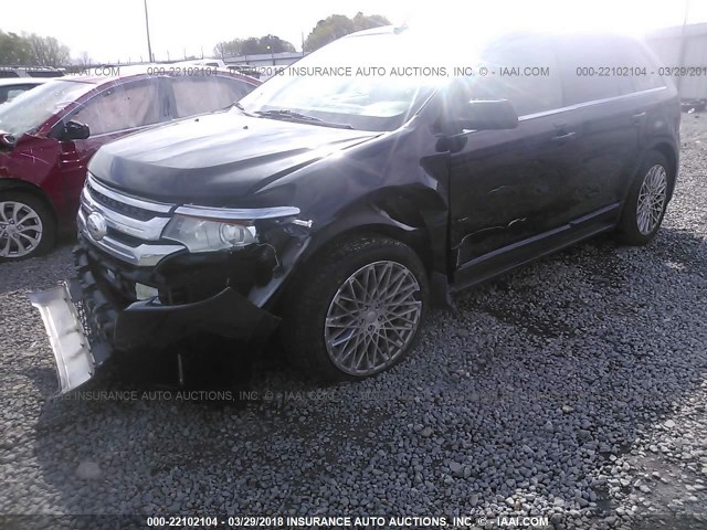 2FMDK3K94CBA11512 - 2012 FORD EDGE LIMITED BLACK photo 2