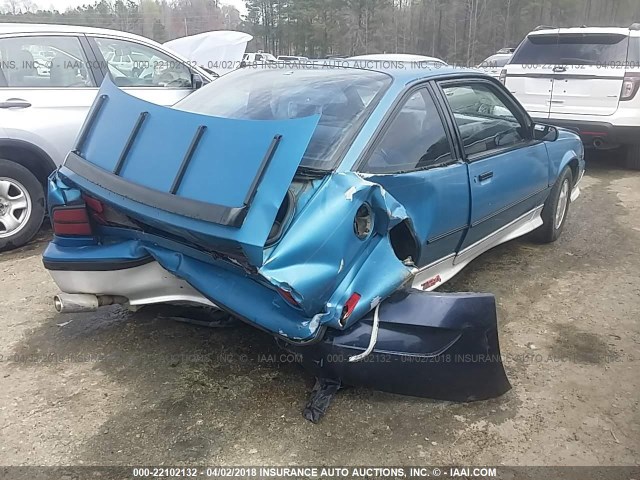 1G1JF11W9K7117865 - 1989 CHEVROLET CAVALIER Z24 BLUE photo 4