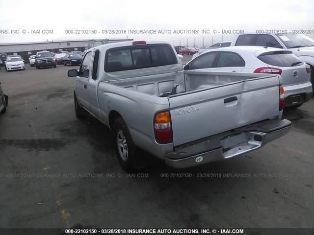 5TEVL52N73Z229105 - 2003 TOYOTA TACOMA XTRACAB SILVER photo 3