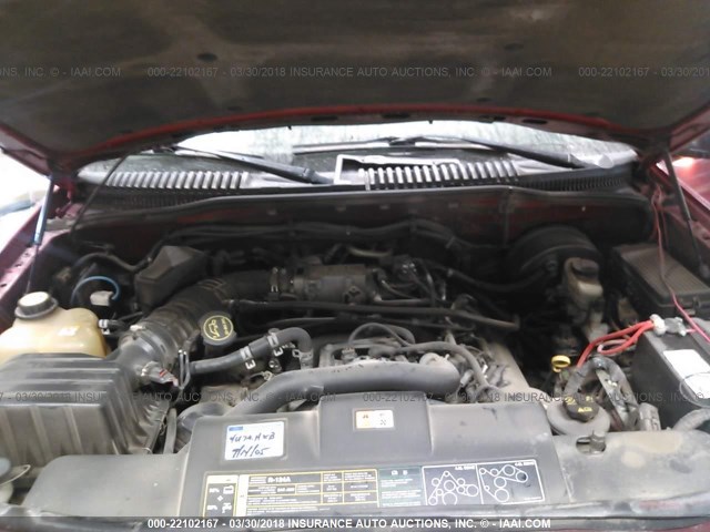 1FMZU73W94ZA33404 - 2004 FORD EXPLORER XLT/XLT SPORT/NBX 红色 照片 10