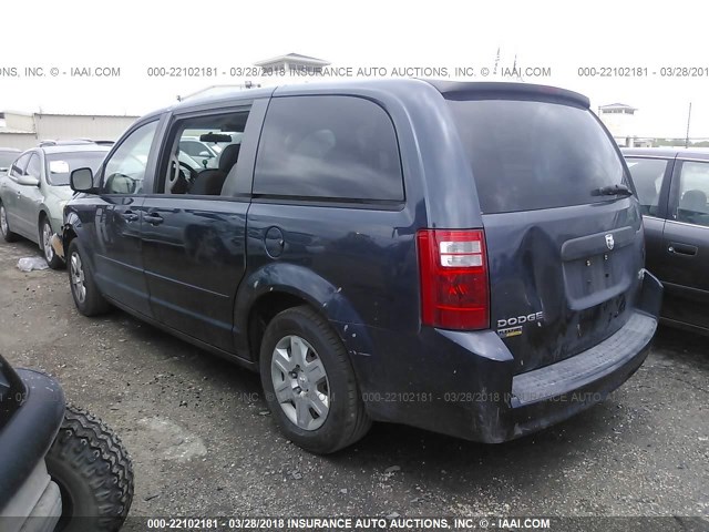 1D8HN44EX9B501725 - 2009 DODGE GRAND CARAVAN SE Dark Blue photo 3