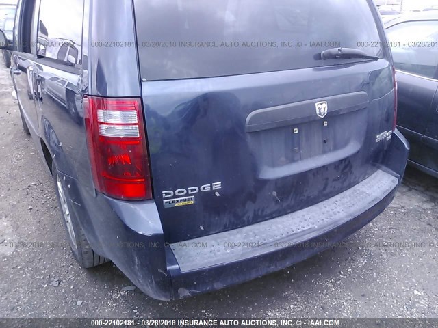 1D8HN44EX9B501725 - 2009 DODGE GRAND CARAVAN SE Dark Blue photo 6