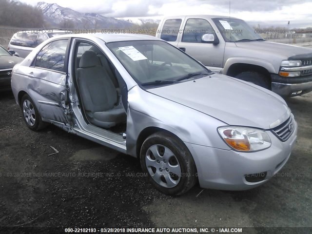 KNAFE121685551987 - 2008 KIA SPECTRA EX/LX/SX SILVER photo 1