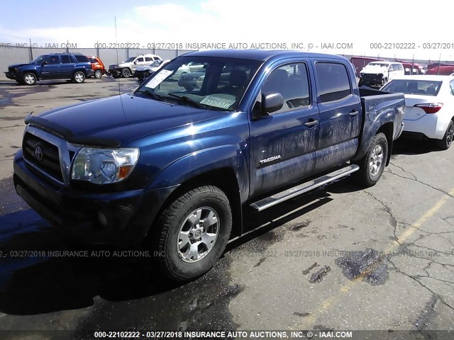 5TELU42N05Z095443 - 2005 TOYOTA TACOMA DOUBLE CAB 蓝色 照片 2