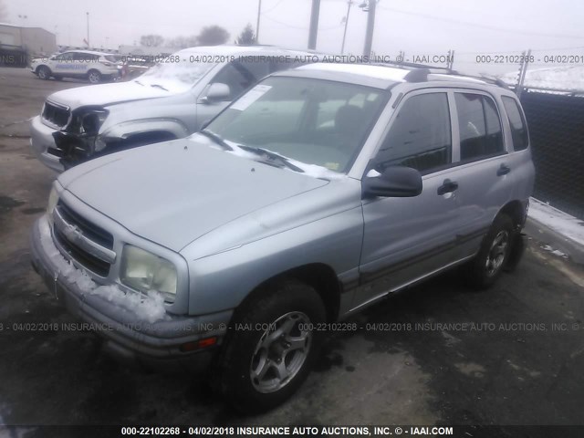 2CNBJ13C716954122 - 2001 CHEVROLET TRACKER SILVER photo 2