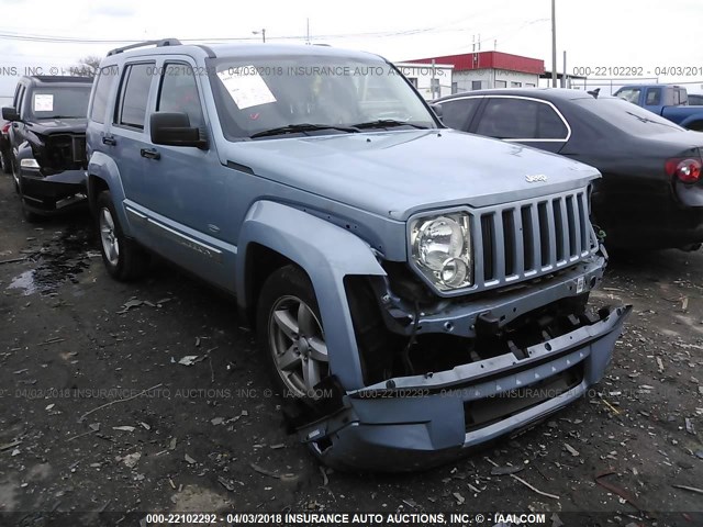 1C4PJLAK4CW207862 - 2012 JEEP LIBERTY SPORT Light Blue photo 1