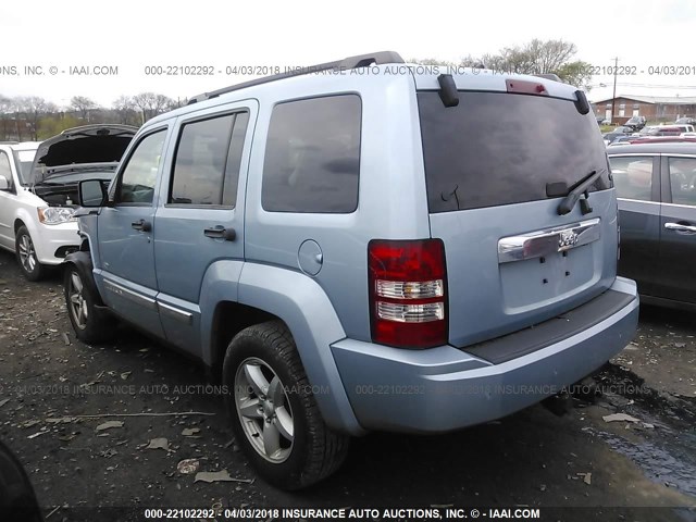 1C4PJLAK4CW207862 - 2012 JEEP LIBERTY SPORT 浅蓝色 照片 3