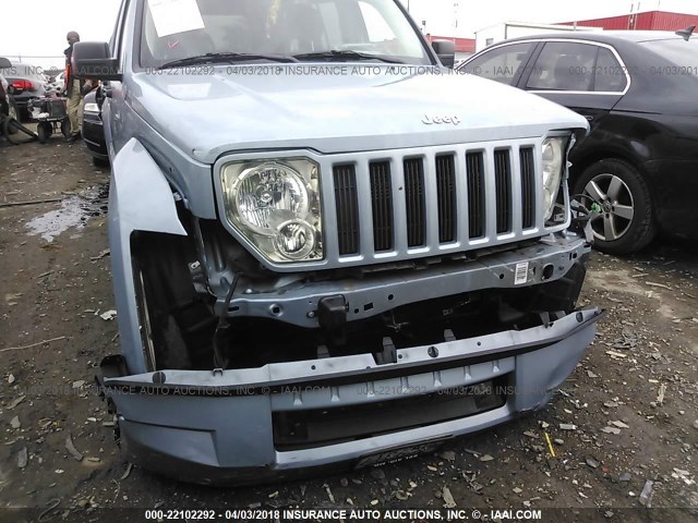 1C4PJLAK4CW207862 - 2012 JEEP LIBERTY SPORT Light Blue photo 6