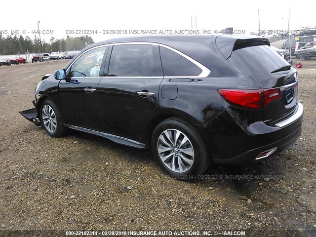 5FRYD4H46GB058999 - 2016 ACURA MDX TECHNOLOGY BLACK photo 3