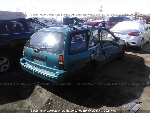 1FAPP15J2PW147161 - 1993 FORD ESCORT LX TEAL photo 4