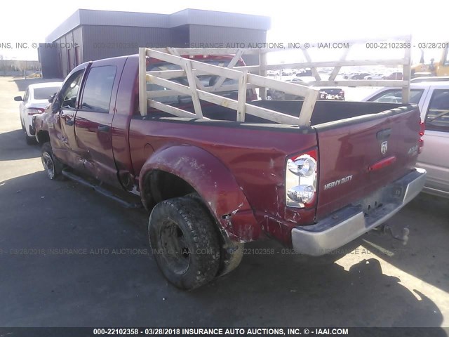 3D7MX49A97G814059 - 2007 DODGE RAM 3500 RED photo 3