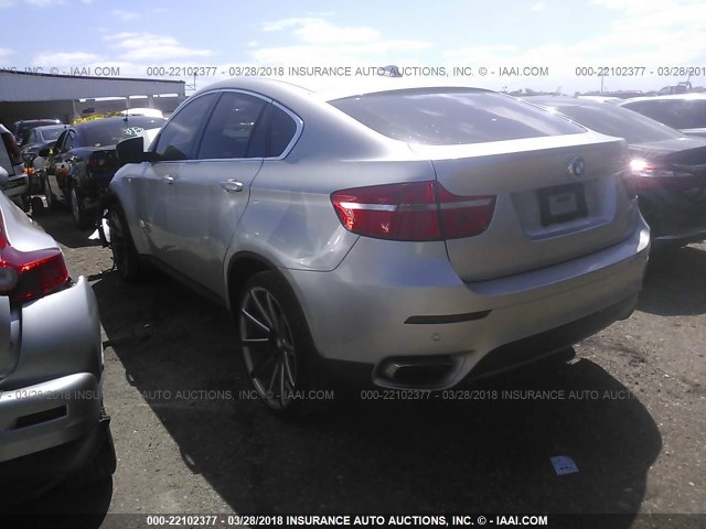 5UXFG835X9LZ92637 - 2009 BMW X6 SILVER photo 3