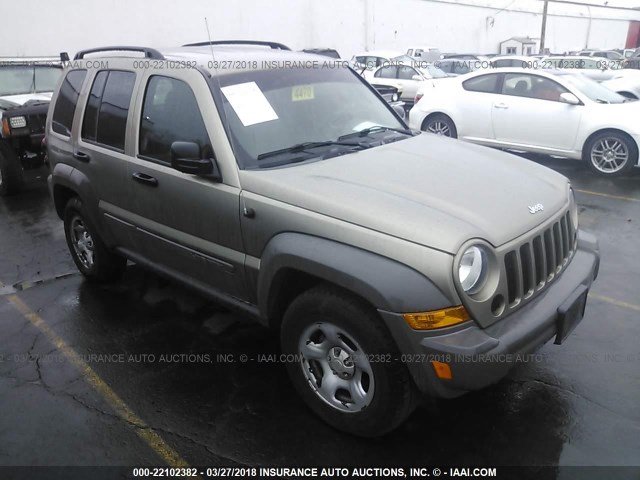 1J4GL48K67W620730 - 2007 JEEP LIBERTY SPORT GRAY photo 1