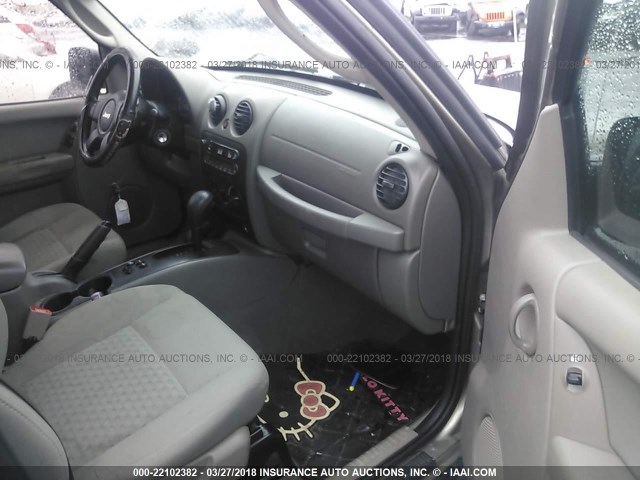 1J4GL48K67W620730 - 2007 JEEP LIBERTY SPORT 灰色 照片 5