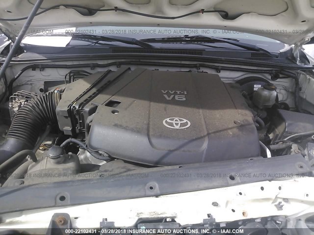 5TETU62N09Z635617 - 2009 TOYOTA TACOMA PRERUNNER ACCESS CAB WHITE photo 10