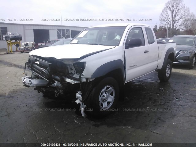 5TETU62N09Z635617 - 2009 TOYOTA TACOMA PRERUNNER ACCESS CAB WHITE photo 2