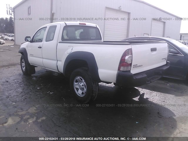 5TETU62N09Z635617 - 2009 TOYOTA TACOMA PRERUNNER ACCESS CAB WHITE photo 3