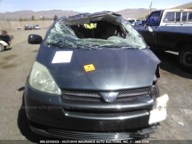 5TDZA23C34S106922 - 2004 TOYOTA SIENNA CE/LE GREEN photo 6