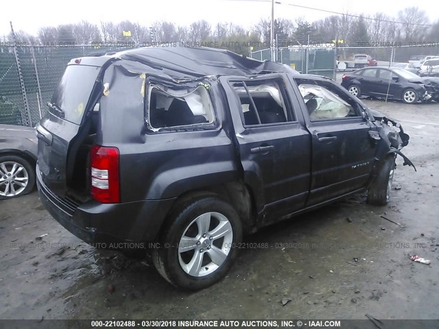 1C4NJRBB5GD522597 - 2016 JEEP PATRIOT SPORT GRAY photo 4